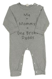 Šedý melírovaný overal s nápisem Shein