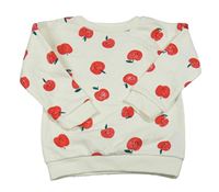 Smotanová mikina s jablky Primark