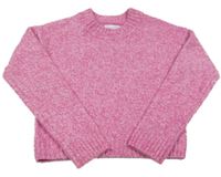 Tmavorůžový melírovaný svetr Primark