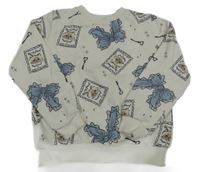 Biela mikina s mačkami a mašľami H&M