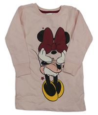 Růžové teplákové šaty s Minnie Disney