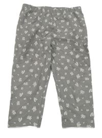 Šedé capri legíny s listy Topolino