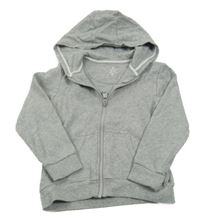 Sivá melírovaná prepínaci mikina s kapucňou Mothercare