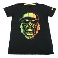 Černé tričko s gorilou Chapter Young