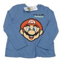 Nové - Modré triko s Mariem M&S