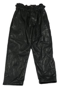 Čierne koženkové nohavice Zara