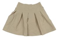 Béžová šušťáková sukňa