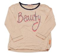 Ružové tričko s nápisom s flitrami