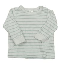 Bílo-zelené pruhované triko H&M