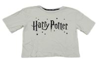 Biele crop tričko s nápisem - Harry Potter C&A