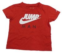 Červené tričko s logem Nike Jump Man