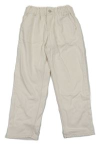 Smetanové relaxed fit rifle H&M