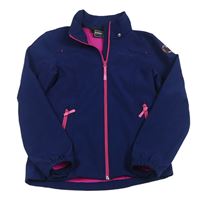 Tmavomodro-ružová softshellová bunda icepeak