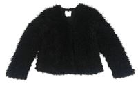 Černý kožešinový podšitý kabátek H&M