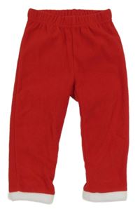 Červené fleecové domáceé tepláky