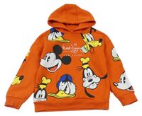 Červená mikina s obrázky a kapucí Primark