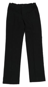 Černé proužkované společenské kalhoty C&A