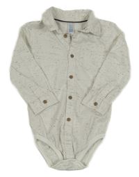 Bielo-čierne melírované košeľové body C&A