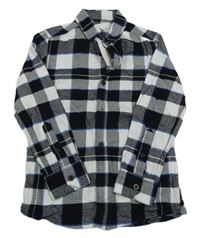 Nové - bielo-čierna kockovaná košeľa Bluezoo