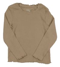 Béžové žebrované triko Primark