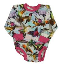 Růžovo-barevné body s kolibříky 