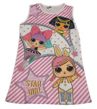 Ružovo-biele pruhované šaty s L.O.L.