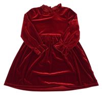 Rubínové zamatové šaty Dunnes Stores