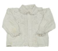 Biela blúzka s krajkami a zdobením