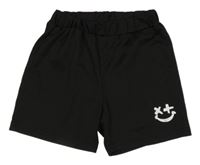 Čierne športové kraťasy s potlačou Shein