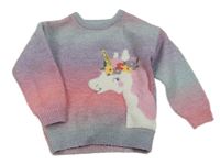 Farebný sveter s jednorožcom Primark