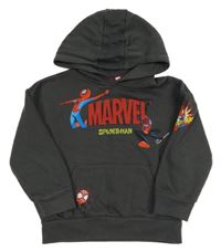 Antracitová mikina se Spidermany a kapucí Primark
