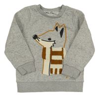 Sivá melírovaná mikina s líškou C&A