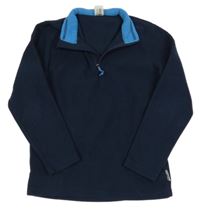 Tmavomodrá fleecová funkčná mikina Quechua