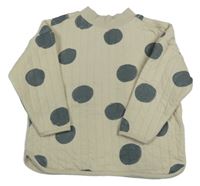 Béžovo-sivá bodkovaná á rebrovaná mikina George