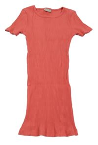 Korálové rebrované šaty Matalan