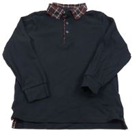 Tmavomodré polo triko Next