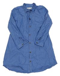 Modré košeľové prepínaci šaty H&M