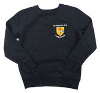 Tmavomodrá mikina s výšivkou Dunnes