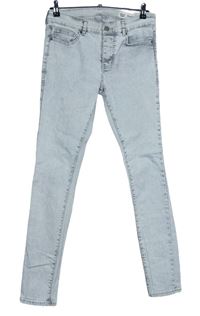 Pánske sivé plesňové skinny rifle Denim vel. 34/34