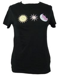 Dámské černé tričko s obrázky New Look 