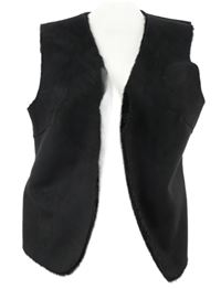 Dámská černá semišová/kožešinová vesta 