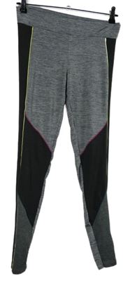 Dámské šedo-černé sportovní legíny C&A