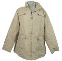 Nové - Dámská béžová šusťáková prošívaná zateplená bunda Julipa 