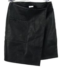 Dámská černá koženková sukně s kapsou Noisy May 