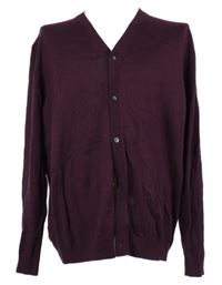 Pánský vínový propínací svetr Next 