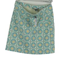 Nové - Dámska tyrkysovo-fialovo-žltá kvietkovana sukňa Primark