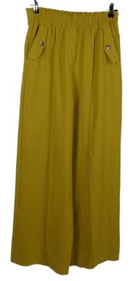 Dámské okrové palazzo kalhoty TU 