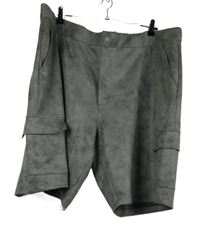 Pánské šedé melírované kraťasy s kapsami Boohoo vel. 5XL