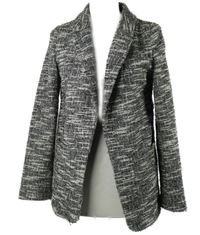 Dámský černo-bílý melírovaný pletený cardigán C&A