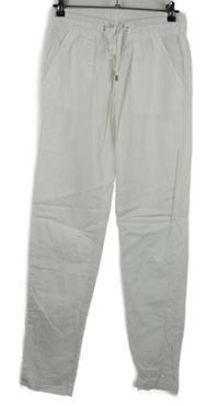 Dámske biele ľanové nohavice Esmara